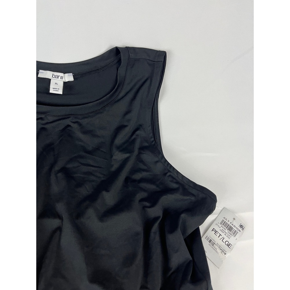 Bar III Black Sleeveless Wrap Maxi‎ Dress PET/LGE Knot Waist